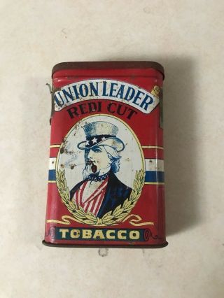 Union Leader Redi Cut Tobacco Vertical Pocket Tobacco Tin