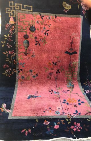 AN ATTRACTIVE COLOR COMBINATION ART DECO DESIGN CHINESE RUG 2