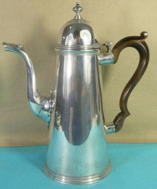 Tall Georgian Sterling Silver Coffee Pot George I Urn Finial Blakely 1725