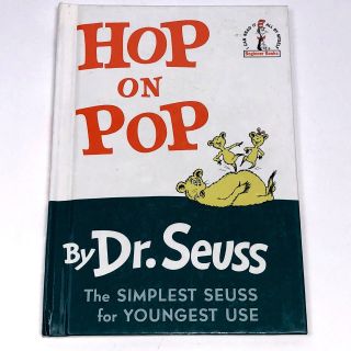 1963 Dr.  Seuss Hop On Pop Book Vtg Collectible Book Hardcover