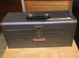Vintage Sears Craftsman Metal Tool Box Model 65013 X 7.  5 " X 7 " Tray