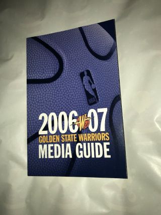 2006 - 2007 Golden State Warriors Media Guide Nba Rare