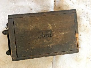 Vintage Ford Model T Wood Case Buzz Ignition Coil Battery 1908 - 1927
