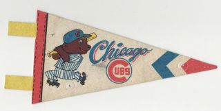 Vintage 1960s Chicago Cubs 7 " Mini Pennant
