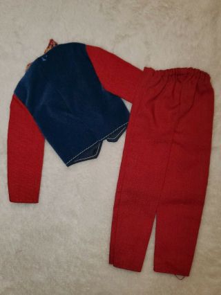 Vintage Barbie Ken 1977 Best Buy Fashion 9705 Sweater Vest Red Pants Set 3