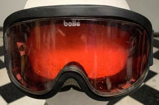 Vintage 1980s Bolle X - 500 Ski Snow Goggles Vermillion Tint Anti Fog