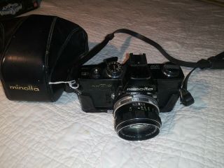 Rare - Vintage Black Minolta Srt 101 35mm Camera W/rokkor 55mm Lens