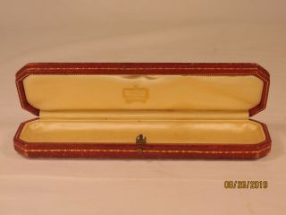 Antique CARTIER Tooled Leather Jewelry Presentation Box/Case Bracelet or Watch 3