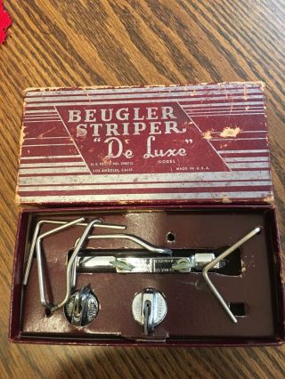 Vintage Beugler Striper " De Luxe " Automotive / Motorcycle Pinstriping Paint Kit.