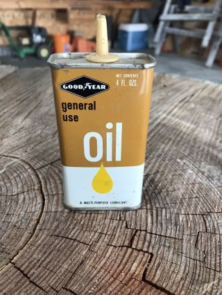 Vintage - Good Year Oil Can 4 Oz.  - Handy Oiler - Empty Household - General Use