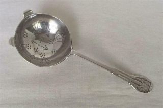 A Solid Sterling Silver Tea Strainer Sheffield 1944 By James Dixon & Sons