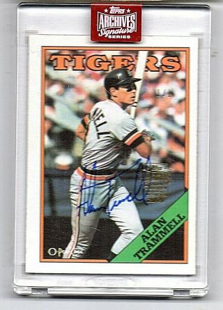 2019 Topps Archives Signature Retired Alan Trammell Encased Auto On - Card 1/1