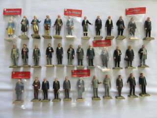 Vintage Marx Presidents 35 Hard Plastic Figures 1960 Washington - Nixon,  No Grover