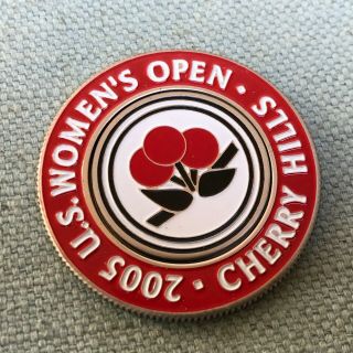 Cherry Hills 2005 Us Women’s Open Ball Marker Coin Red White 2 Sided Magnetic