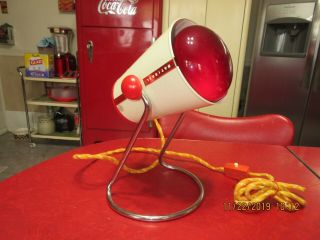Vintage Mid Century Space Age Table Sun Lamp In Cond.  Nos