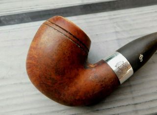 Vintage PETERSON Wooden & Solid Silver Band Pipe Sherlock Holmes Petersons 2