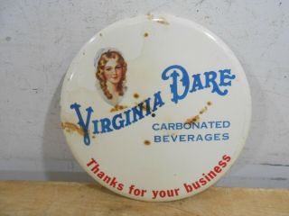 Vintage Virginia Dare Beverages Small 9 " Cola Soda Bottle Tin Sign