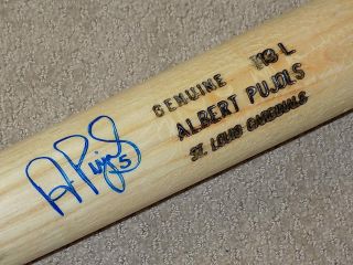 Albert Pujols H&B Game Signed Bat St.  Louis Cardinals Angels PSA 3