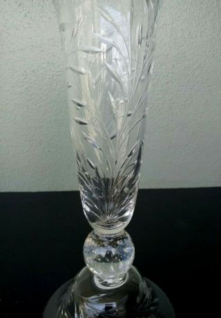 PAIRPOINT - COLIAS - ANTIQUE ABP CUT GLASS BUTTERFLY SPIDER WEB VASE 3