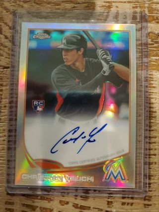 2013 Topps Chrome Refractor Auto Autograph Rc Christian Yelich 203/499