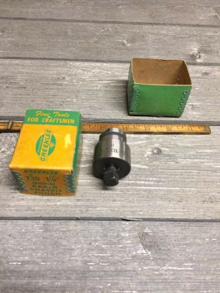 Vintage Greenlee 1 - 1/8” No.  730 Knockout Punch With Box