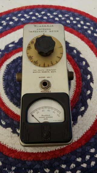 Vintage Heathkit Antenna Impedance Meter Model Am - 1 Made In Usa