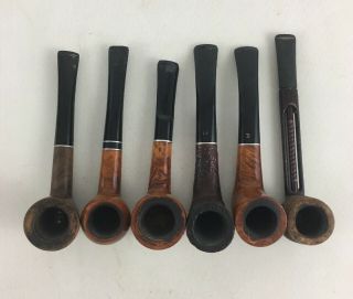 Set of Six Vintage Estate Smoking Pipes with Display Stand 2