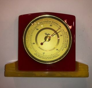 Antique Taylor Barometric Pressure Barometer Catalin