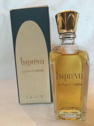 Vintage Coty Imprevu Perfume Parfum De Toilette Splash 1.  5 Oz.  Box