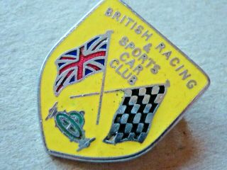 VINTAGE MOTOR RACING BADGE BRITISH RACING & SPORTS CAR CLUB BADGE 2
