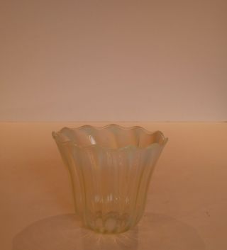 Art Nouveau Vaseline Glass Shade