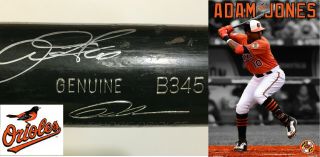 ⚾️ Adam Jones Diamondbacks Orioles Signed Autographed Practice Broken Bat