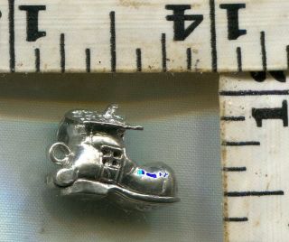 Vintage Sterling Bracelet Charm 105848 Opening Old Lady In The Shoe $16.  00
