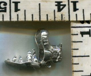 VINTAGE STERLING BRACELET CHARM 105848 OPENING OLD LADY IN THE SHOE $16.  00 3