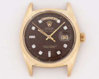 Vintage 1971 Rolex 18k Gold Ref.  1803 W/ Papers & Interesting Chocolate Dial