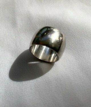 Vintage Sterling Silver Ring,  Solid Extra Wide Band,  Size 7,  Stamped 925,  14.  4g