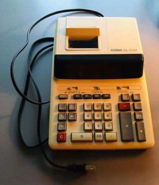 Casio Dl 270a Vintage Printing Calculator Adding Machine 2 - Color Ribbon
