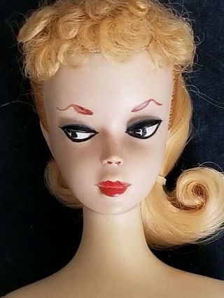 Hand - Painted Blonde 1 Barbie,  Vintage 