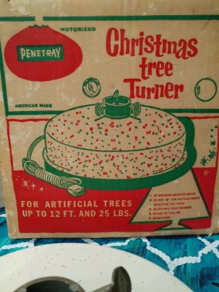 Vintage Penetray Christmas Tree Turner Glitter 60 ' s American Made Great 3