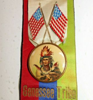 Vintage Improved Order Of Red Men Indian Badge Genessee Tribe Summerville,  Pa