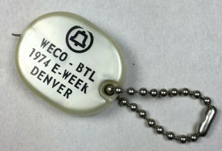 Vintage Weco - Btl 1974 E - Week Denver Keychain Tape Measure Tool 3 Foot Usa