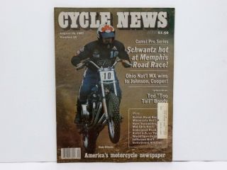 Cycle News Newspaper August 19,  1987 - Ted " Too Tall " Boody Interview - G Cooper