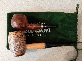 Peterson Sportsman Pipe With Peterson Leather Tobacco Pouch
