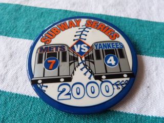 York Yankees,  York Mets Subway Series 2000 Pin,  Baseball Memorabilia