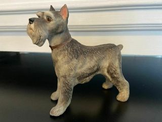 Vintage Boehm Porcelain Dog Schnauzer Figurine 6 "