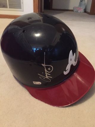Atlanta Braves Chipper Jones Autographed Game Batting Helmet