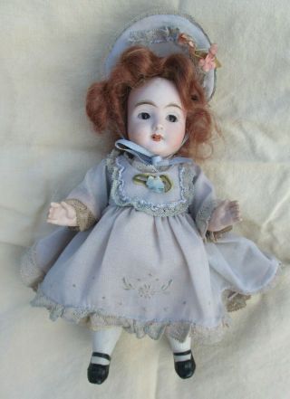 Big Antique All Bisque German Doll,  Kestner Or Abg,  Unusual Mold Number
