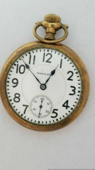 16s Hamilton 992 21 Jewel Railroad Pocket Watch