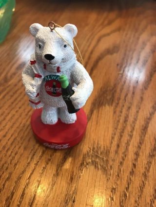 Vintage Coca - Cola® Polar Bear Cub W/coke Decorative Christmas Ornament