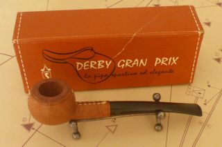 Vintage,  Unsmoked Savinelli Derby Gran Prix Leather Wrapped Pipe